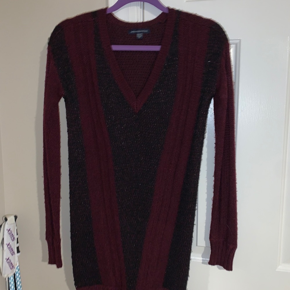 American Eagle Sweater Dress w/Black Sparkle